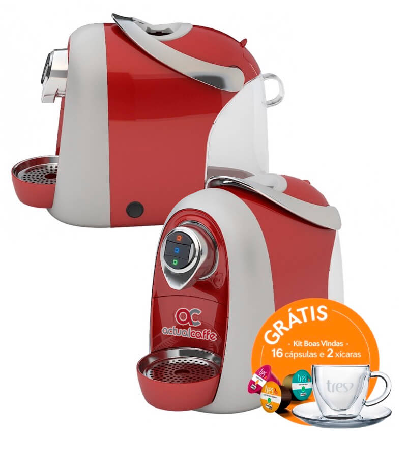 Cafeteira Expresso Três Modo - Vermelha